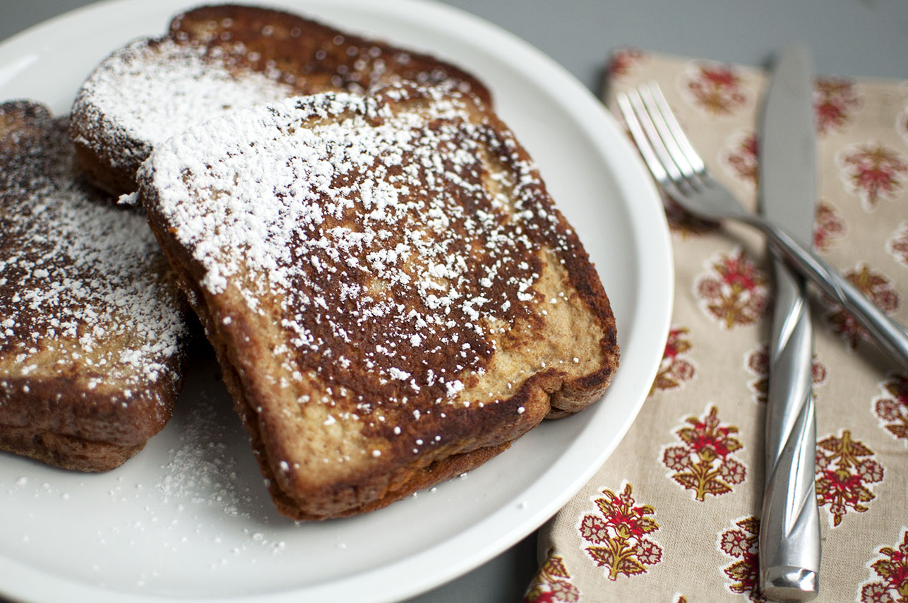 Pumpkin Stuffed French Toast - Pretty In Pistachio